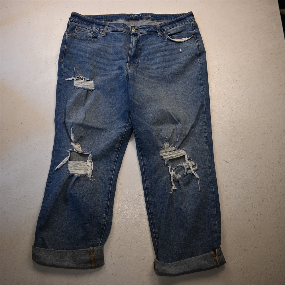 Old Navy 18 High Rise OG Loose Medium Stretch Denim Womens Jeans